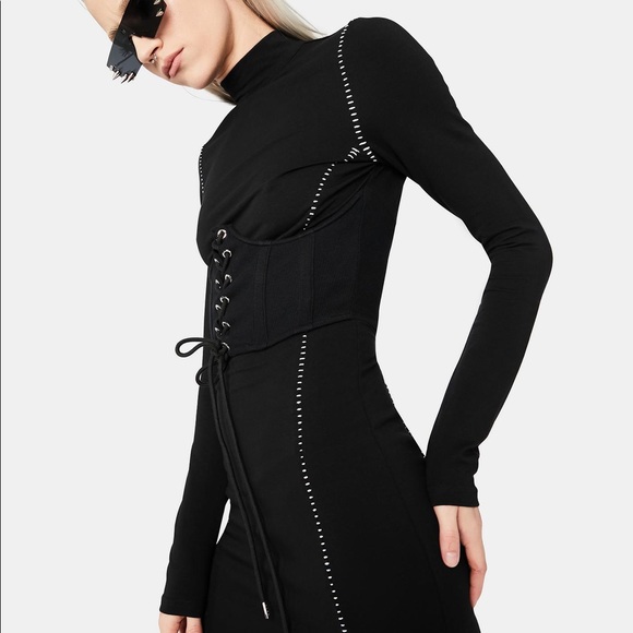 NOIR COLD AS YOU CORSET MINI DRESS - Picture 3 of 4